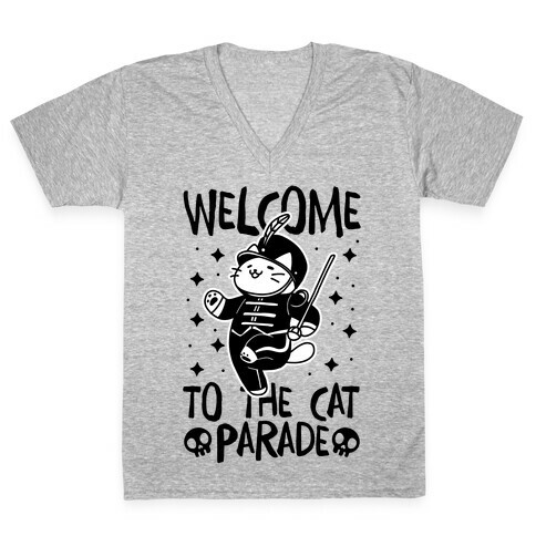 Welcome to the Cat Parade  V-Neck Tee Shirt
