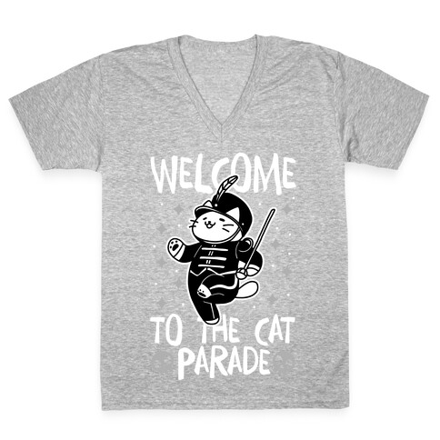 Welcome to the Cat Parade  V-Neck Tee Shirt