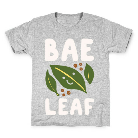 Bae Leaf White Print Kids T-Shirt