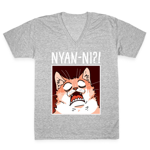 NYAN-NI?! V-Neck Tee Shirt