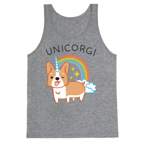 Unicorgi Corgi Unicorn Tank Top