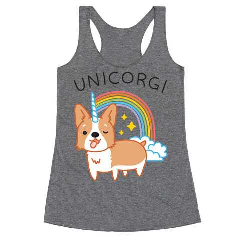 Unicorgi Corgi Unicorn Racerback Tank Top