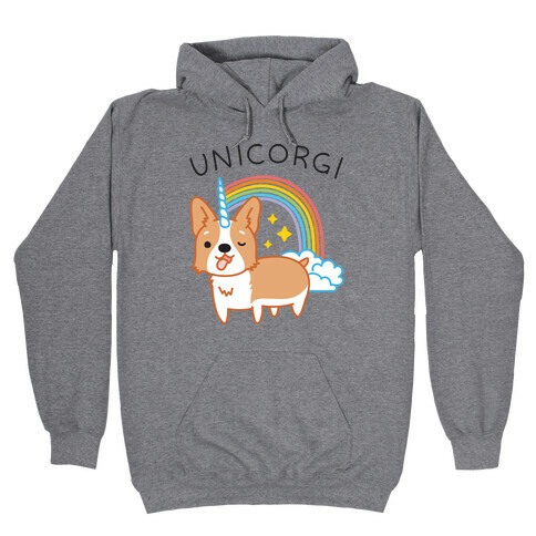 Unicorgi Corgi Unicorn Hooded Sweatshirt