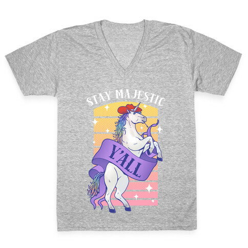 Stay Majestic Y'all V-Neck Tee Shirt