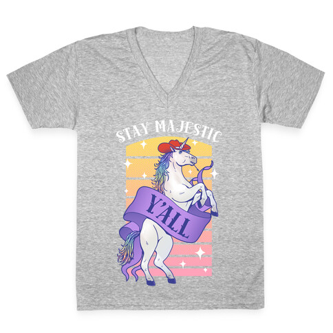 Stay Majestic Y'all V-Neck Tee Shirt