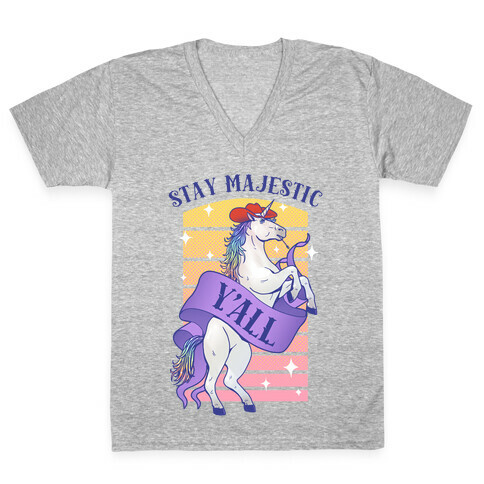 Stay Majestic Y'all V-Neck Tee Shirt