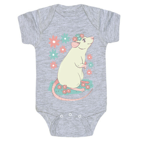 Soft Pastel Rat Baby One-Piece