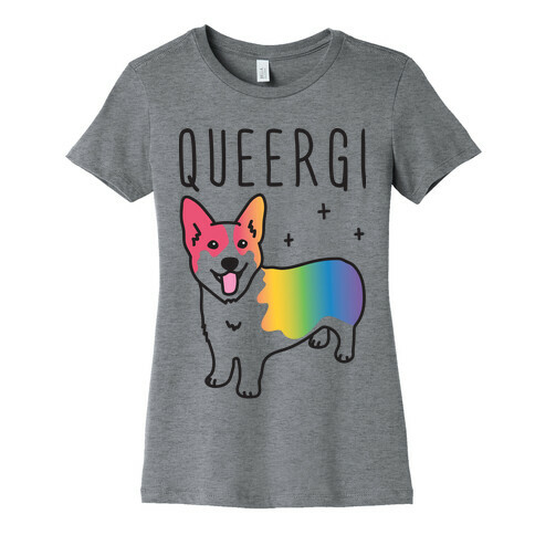 Queergi LGBTQ Corgi Womens T-Shirt