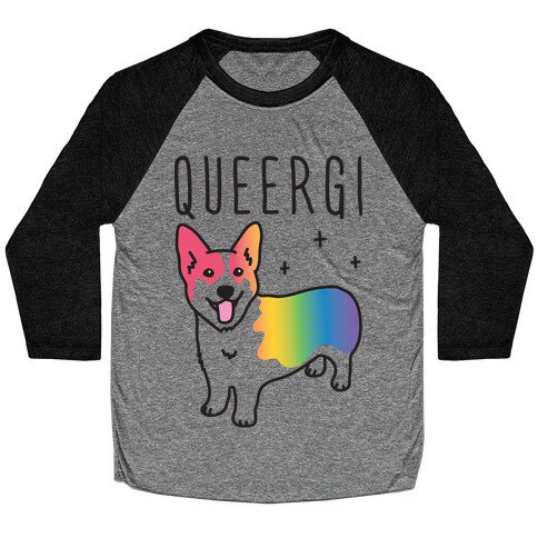 Queergi LGBTQ Corgi Baseball Tee