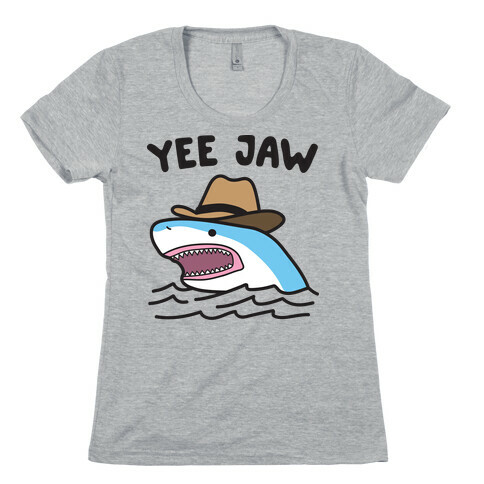 Yee Jaw Cowboy Shark Womens T-Shirt