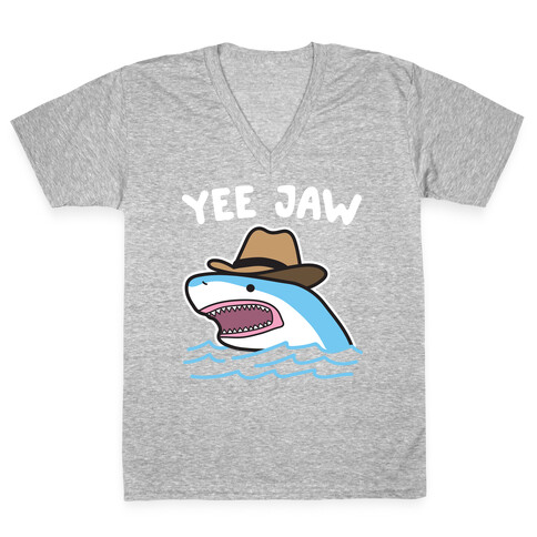 Yee Jaw Cowboy Shark V-Neck Tee Shirt