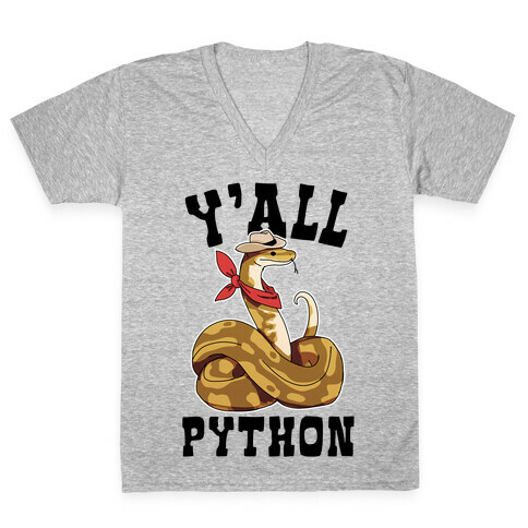 Y'all Python V-Neck Tee Shirt