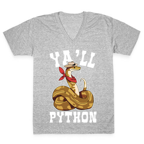 Ya'll Python V-Neck Tee Shirt