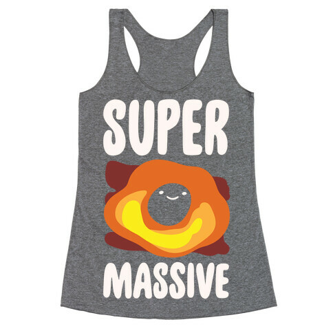 Super Massive Black Hole White Print Racerback Tank Top