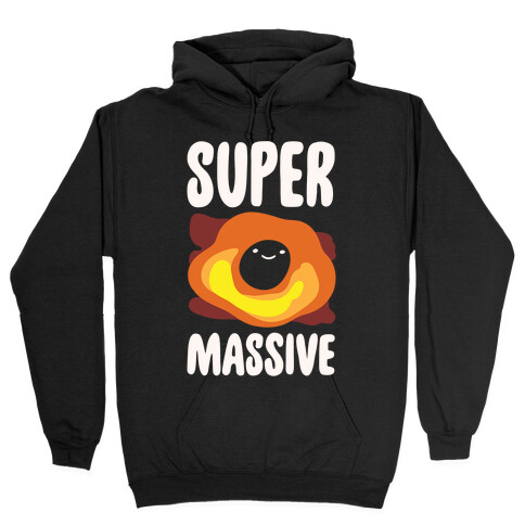 Super Massive Black Hole White Print Hooded Sweatshirt