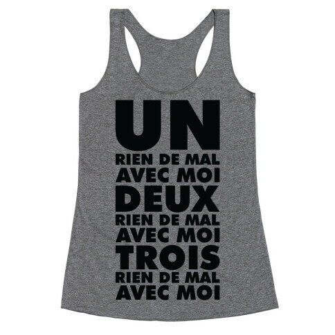 One Nothing Wrong With Me but in French Racerback Tank Top