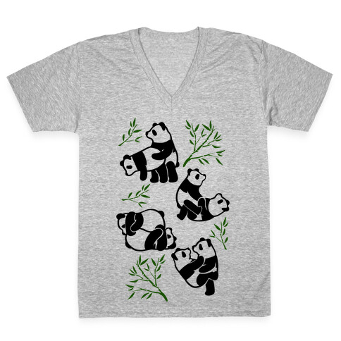 Pandas in Various Sexual Positions V-Neck Tee Shirt