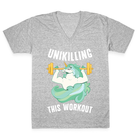 Unikilling This Workout V-Neck Tee Shirt