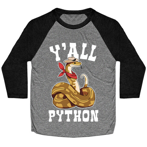 Y'all Python Baseball Tee