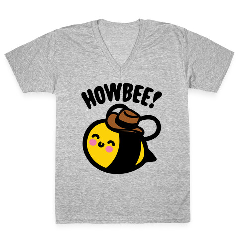 Howbee Howdy Bumble Bee Country Parody V-Neck Tee Shirt