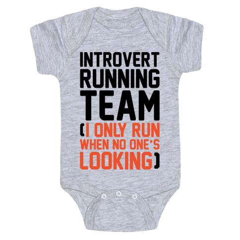 Introvert Running Team Baby One-Piece