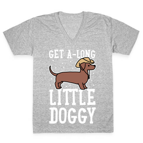 Get A-Long Little Doggy V-Neck Tee Shirt