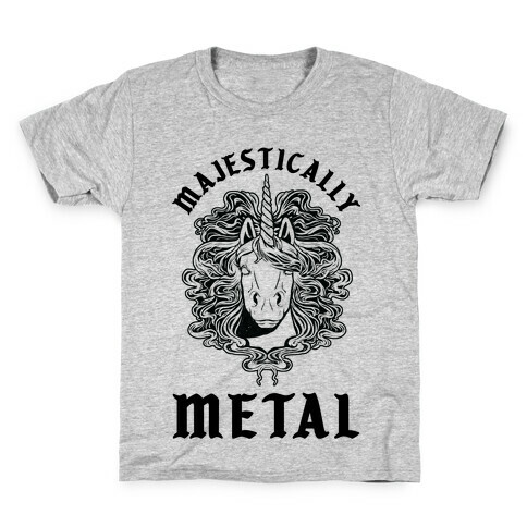 Majestically Metal Unicorn Kids T-Shirt
