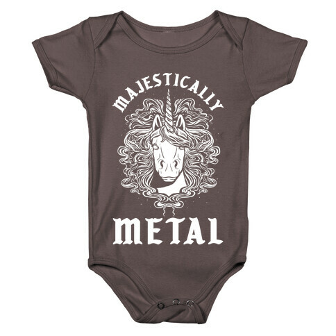 Majestically Metal Unicorn Baby One-Piece