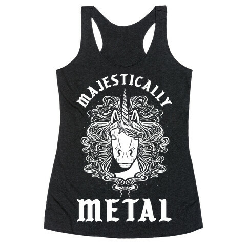 Majestically Metal Unicorn Racerback Tank Top