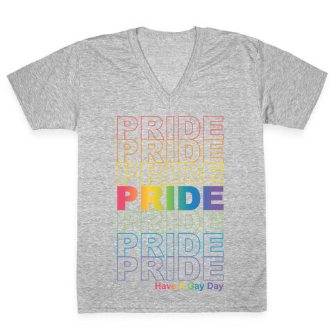 Pride Thank You Bag Parody V-Neck Tee Shirt