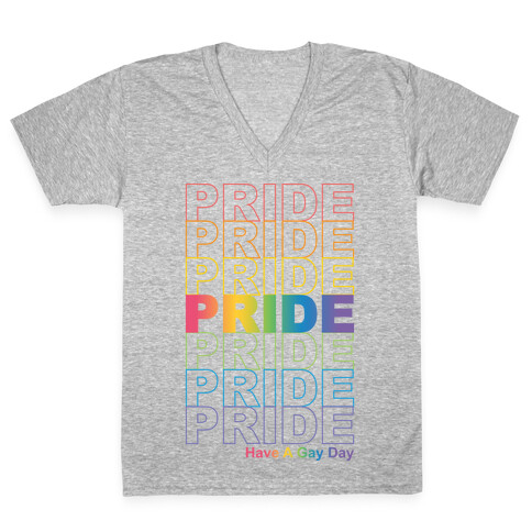 Pride Thank You Bag Parody V-Neck Tee Shirt