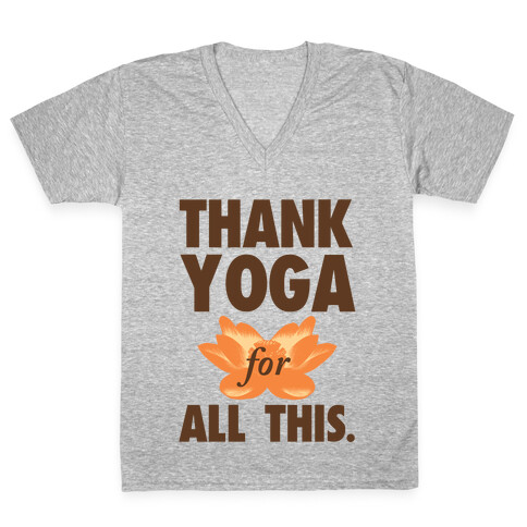 Thank Yoga V-Neck Tee Shirt