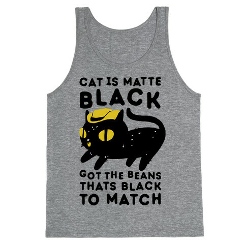 Cat is Matte Black Tank Top