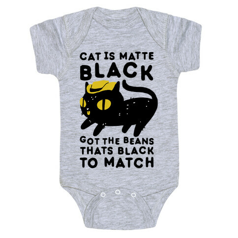 Cat is Matte Black Baby One-Piece