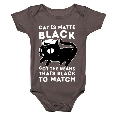 Cat is Matte Black Baby One-Piece