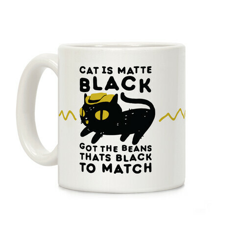 Cat is Matte Black Coffee Mug