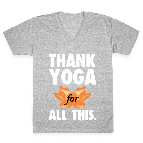 Thank Yoga V-Neck Tee Shirt