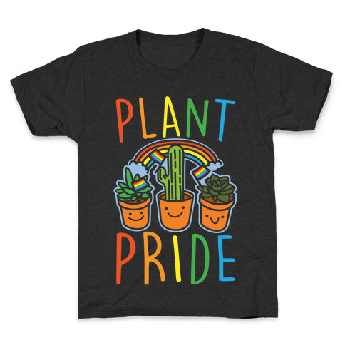 Plant Pride White Print Kids T-Shirt