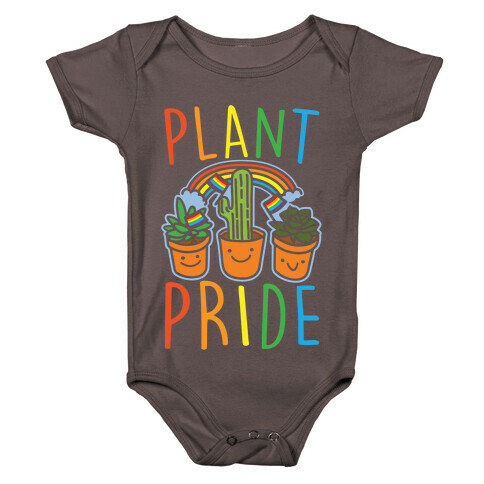 Plant Pride White Print Baby One-Piece