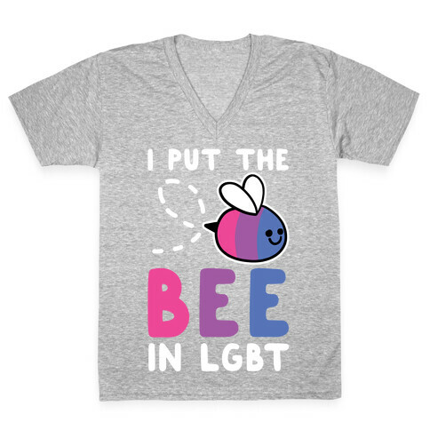 I Put the Bee in LGBT V-Neck Tee Shirt