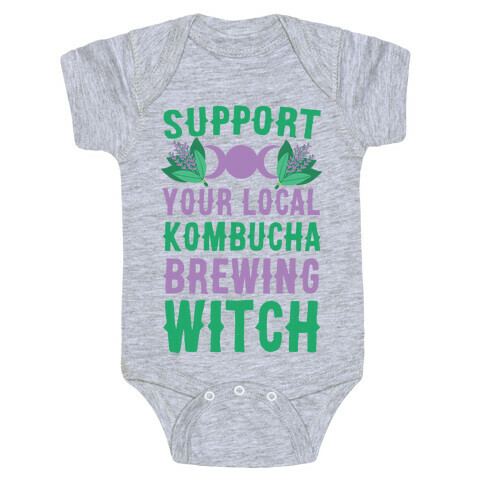 Support Your Local Kombucha-Brewing Witch Baby One-Piece