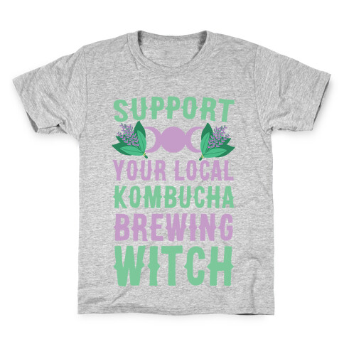 Support Your Local Kombucha-Brewing Witch Kids T-Shirt