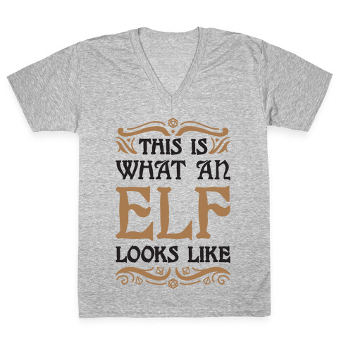 This Is What An Elf Looks Like V-Neck Tee Shirt