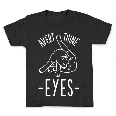 Avert Thine Eyes Cat Licking Butthole Kids T-Shirt