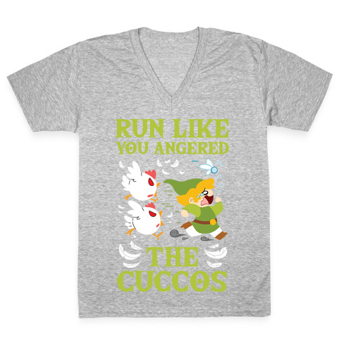 Run Like You Angered The Cuccos V-Neck Tee Shirt