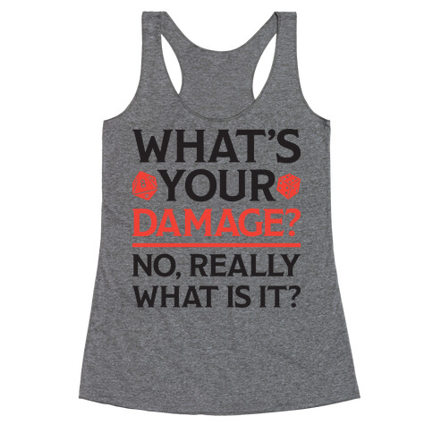 What's Your Damage D&D Racerback Tank Top