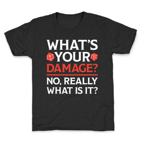 What's Your Damage D&D Kids T-Shirt