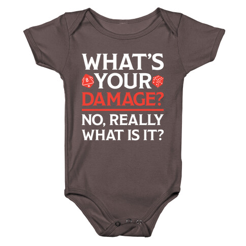 What's Your Damage D&D Baby One-Piece