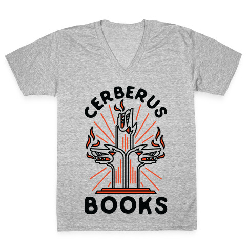 Cerberus Books V-Neck Tee Shirt