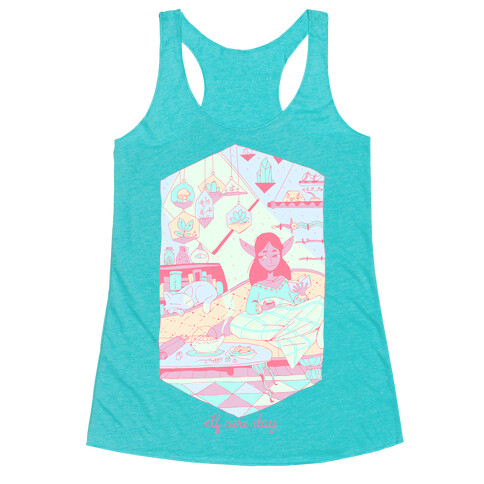 Elf Care Day Racerback Tank Top